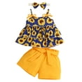 thumbnail image 2 of WIBACKER Toddler Baby Girls Summer Outfits Floral Ruffle Camisole Tops and Casual Shorts Infant Girl Clothing, 2 of 8