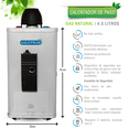 thumbnail image 3 of Boiler de Paso Gas Natural KALOTRON 4.5L 1.5 Servicios Encendido Electrico KA-ARC-045GN-01, 3 of 8