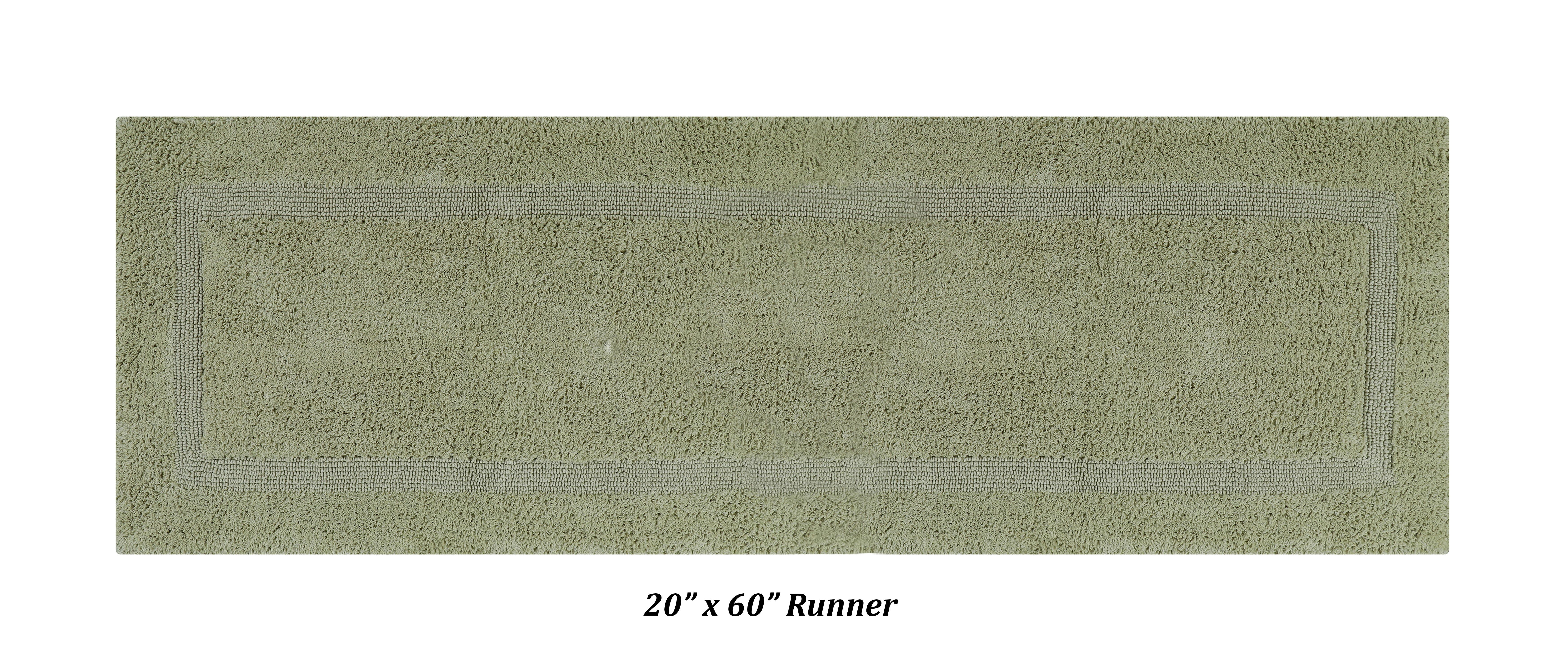 Better Trends Premium 5 Piece Bathroom Rug Set 100% Cotton, Extra Soft Tufted Bath Mat, Water Absorbent & Reversible Mat, Sage Lux Collection