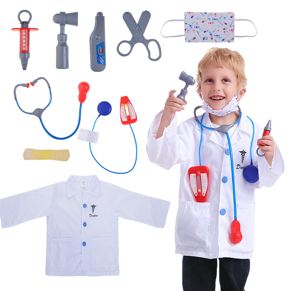 Toptie Doctor Role Play Set Dress Up Surgeon Costumes Set For Kids Green