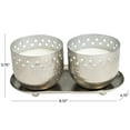 thumbnail image 3 of CosmoLiving by Cosmopolitan 2 Holder Silver Metal Vanilla Marshmallow Scented Cutout Spotted 7 oz 1 Wick Candle with White Wax, (Set of 2), 3 of 8