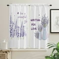 thumbnail image 4 of Watercolor Purple Flower Lavender White Curtains in the Bedroom Living Room Hall Window Treatments Kitchen Decoration Drapes, 4 of 7