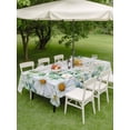 thumbnail image 4 of Outdoor Tablecloths with Umbrella Hole & Zipper, Eucalyptus Leaves Rectangle Tablecloth 52x70 Inch, Daisy Spring Floral Botanical Wooden Waterproof Table Cloth, Patio/Pool/Picnic Table Covers, 4 of 8