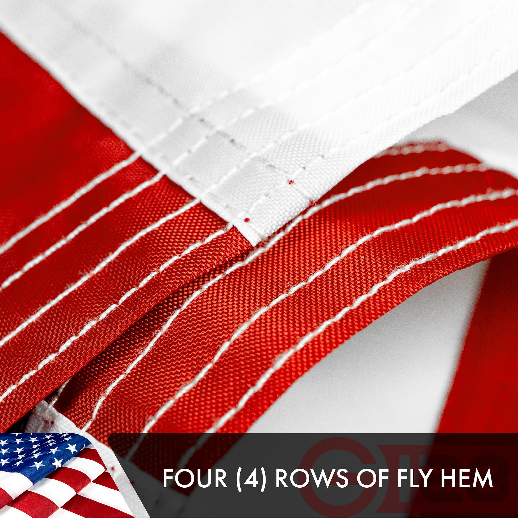 G128- Heavy Duty Double-Sided 3x5 ft Embroidered American Stars Sewn Stripes Brass Grommets US Flag
