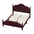thumbnail image 2 of Bed Frame Queen Size with Headboard, Vintage Queen Bed Frame, Wooden Platform Queen Bed, 2 of 17