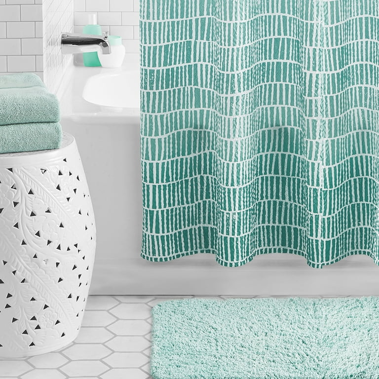 Mainstays Ombre Geo Geometric Polyester Shower Curtain 72