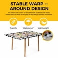 thumbnail image 4 of Easter Gnomes Table Cloths for 6 Foot Rectangle Tables, Eggs Rabbit Ears Spring Daisy Buffalo Plaid Patio Waterproof Elastic Fitted Tablecloths, Washable Rectangular Table Cover for Camping, 4 of 8