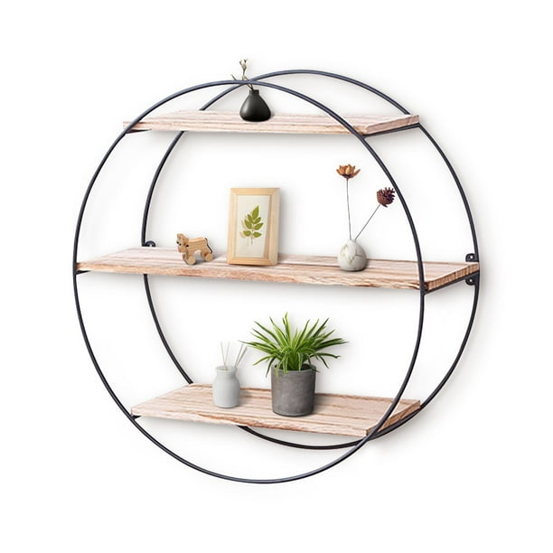 Floating Shelves Wall Mounted 3 Tier Geometric Round Rhombus Decorative Wood And Metal Hanging Shelf Rustic Farmhouse Living Room Decor Com - Wood And Metal Wall Organizer Rustic Farmhouse Floating Shelves Wall Mounted 3 Tier Geometric Round Rhombus Decorative Wood And Metal Hanging Shelf Rustic Farmhouse Living Room Decor Com - Wood And Metal Wall Organizer Rustic Farmhouse