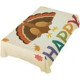 thumbnail image 5 of Coolnut Thanksgiving Turkey Tablecloth, Waterproof Washable Polyester Square Table Cover, Durable Tablecloth for Kitchen Dining Table Party Decor, 54"x54", 5 of 7