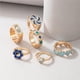 thumbnail image 4 of Guardurnaity 6 unids/set estrella amor corazón Yin Yang anillos para mujer chica Metal anillos de dedo anillos apilables joyería de moda regalo Ropa, zapatos y accesorios Miscelánea Guardurnaity AP005898-00, 4 of 6