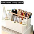 thumbnail image 4 of Desk Organizer Multi-Functional Carry Divided Office Storage Tote Plastic Pencil Pen Holder Stationary, 4 of 6