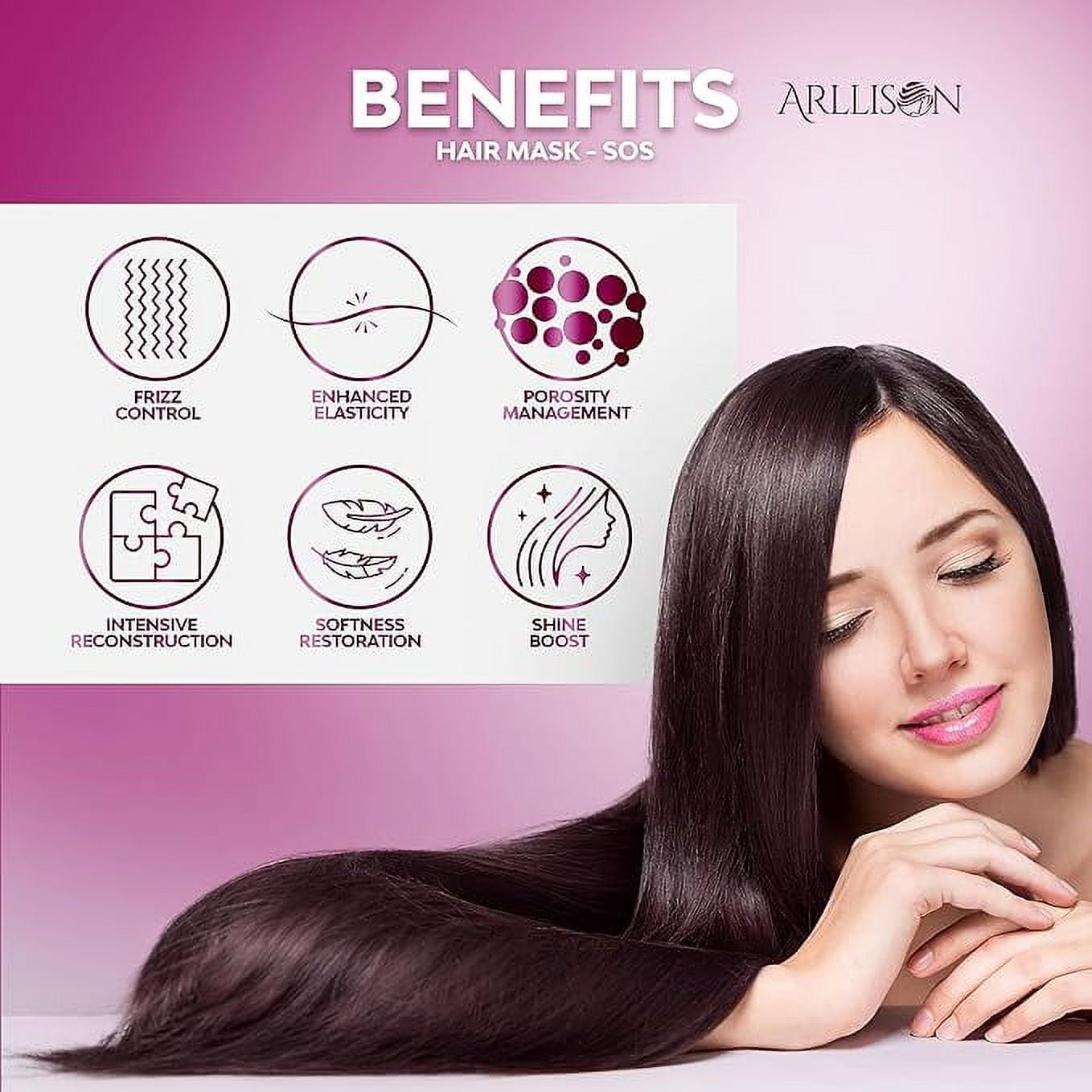 Grehge In Molecular Repair Hair Mask for Damaged Hair- Luxurious Deep Conditioner Treatment for Dry, Damaged Hairs - Promotes Growth, Shine, and Softness - Hair Care Solution (8 OZ)