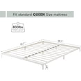 thumbnail image 3 of Garvee 6-Inch Metal Queen Bed Frame, Low Profile Platform Bed, Heavy Duty Mattress Foundation, No Box Spring Needed, Easy Assembly, Strong Bearing Capacity - White, 3 of 7