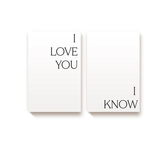 Awkward Styles I Love You I Know Canvas | Minimalist Couple Decor, Set of 2 Wall Art