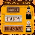 thumbnail image 3 of 4 Pcs Thanksgiving Decoration for Home Wooden Pilgrim Couple Decor Thanksgiving Tiered Tray Decor Fall Centerpiece Rustic Decorative Pilgrim Block Sign Gift Farmhouse for Home Kitchen, 3 of 13
