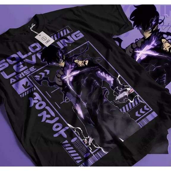 Reprint Rare VINTAGE Solo Leveling T-Shirt Sung Jinwoo Liu Zhigang Anime Jonas Reiji shirt