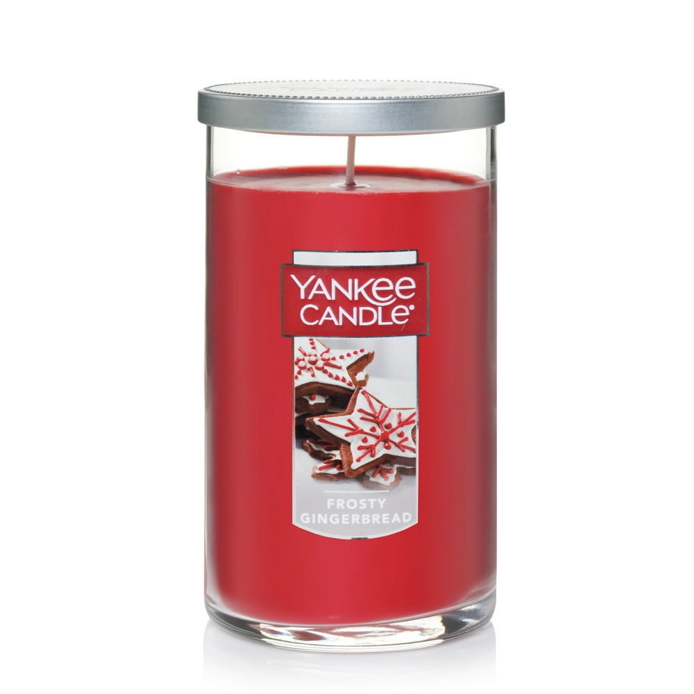 Yankee candle medium perfect pillar scented candle frosty gingerbread 