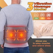 Sbomiaort Heating Pad Back Pain,Lower Back Massager with 3 Massage Modes, for Abdominal and Back Pain Relief