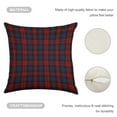 thumbnail image 4 of Tartan Linen Throw Pillow Covers 18"x18" Decorative Cushion Cases with Hidden Zipper for Sofa, Couch, Bed, Living Room–No Insert Made in USA, 4 of 7