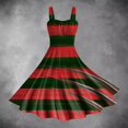 thumbnail image 1 of WILLBEST Vestidos para Mujer Vestido de Mujer con Estampado sin Mangas con Tirantes En La Cintura y Falda con Vuelo con Personalidad Grande, 1 of 3