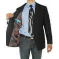 thumbnail image 4 of LN LUCIANO NATAZZI Mens Two Button Notch Lapel Blazer Modern Fit Suit Jacket Black, 4 of 5