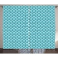 thumbnail image 1 of Blue Curtains 2 Panels Set, Abstract Water Drops Symmetric Rain Inspired Graphic Contemporary Illustration, Window Drapes for Living Room Bedroom, 108W X 108L Inches, Pale Blue and Blue, by Ambesonne, 1 of 3