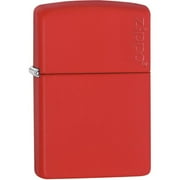 Zippo Logo Matte Pocket Lighter - Red