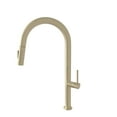 thumbnail image 3 of Stylish 17 ¼" Ht Single Handle Brushed Gold Pull Down Kitchen Faucet K-141G, 3 of 13