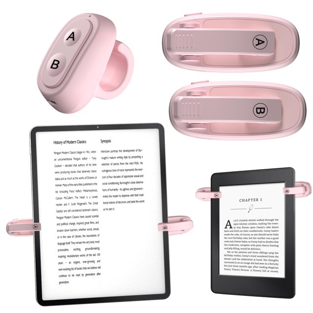 Control remoto Page Turner con forma de anillo para Kindle Paperwhite, 2 clips