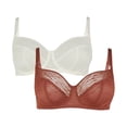 thumbnail image 1 of Gorgeous - Sujetador Estampado Animal de Malla para Mujer - Pack de 2 (Tostado, Blanco), 1 of 3