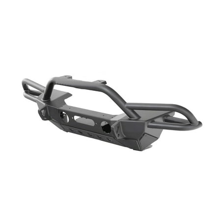 KarParts360 For Jeep Wrangler 2018 2019 2020 Gen 2 SRC Bumper | Front | Textured Black | With Solid D-Ring | With Jack Point Mount | JL