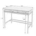 thumbnail image 4 of Hans 2-Drawer Natural Wood Writing Desk, 4 of 7