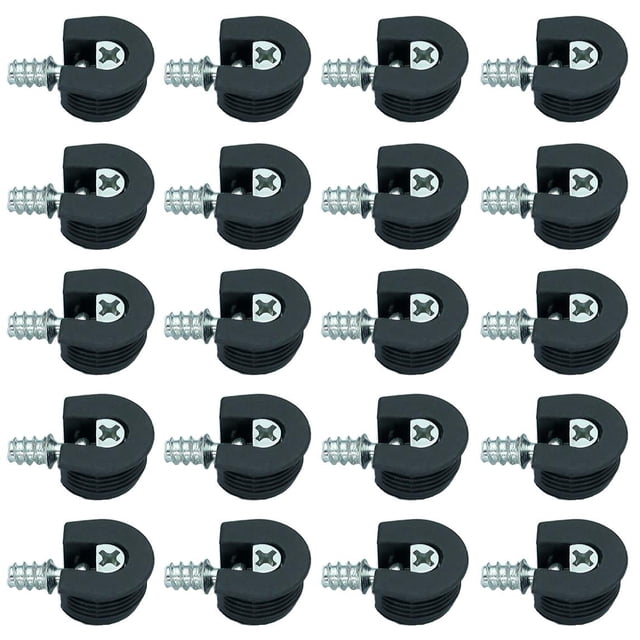 20 Piezas Rosca Leva Cerradura Estante Soporte Pasador Leva Cerradura Gabinete Estante Soporte Soporte Espárragos Pasadores para Muebles Gabinete de Cocina Negro
