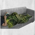 thumbnail image 6 of Garden Soft Flannel Fleece Throw Blanket, Pond in Style Garden Arboretum Trees Bush Foliage Rocks Waterscape Picture, Cozy Plush for Indoor and Outdoor Use, 70" x 90", Green White, by Ambesonne, 6 of 6