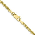 thumbnail image 3 of The Black Bow 2.75mm 10k Yellow Gold Diamond Cut Solid Rope Chain Necklace, 22 Inch, 3 of 4