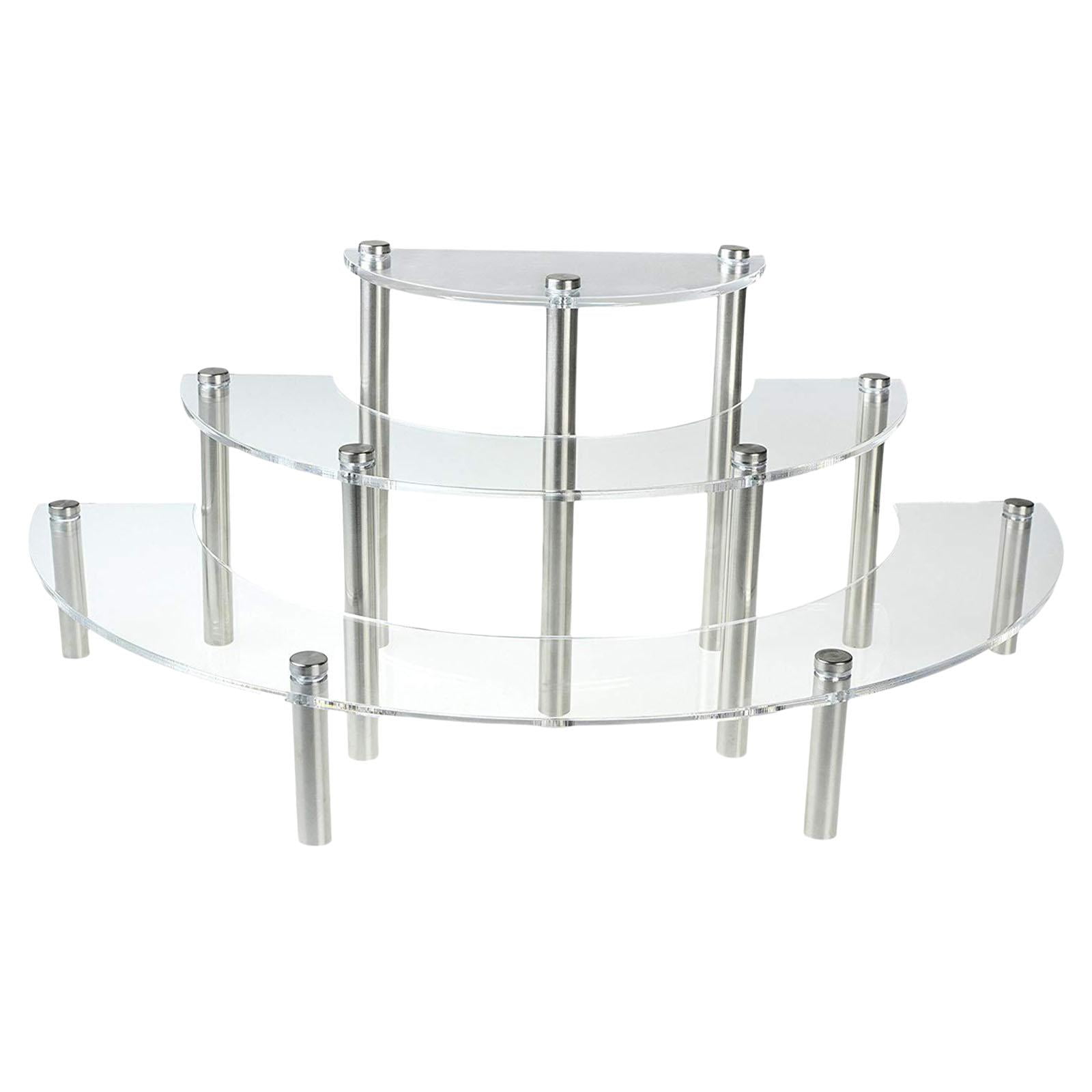 NIUBEE Buffet Risers, Food Display Stands for Party, 6PCS Acrylic Risers  for Display Cake Collectibles Jewelry Figures Show, White Cube Dessert  Table