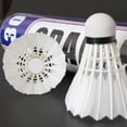 thumbnail image 4 of Enakshi Goose Feather Badminton Shuttlecocks Birdies For Practice & Training | White , Pack Of 12 , Good Hitting And Durability, 4 of 5