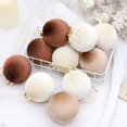 thumbnail image 3 of 12PCS Shatterproof Christmas Ball Ornaments, 3.15 Inch Fabric Covered Christmas Tree Decorations, Velvet Feel PVC Xmas Orbs for Holiday Home Party Decor, 3 of 6