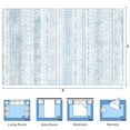 thumbnail image 3 of Nefoso 5ft x 8ft Area Rugs, Washable Area Rugs for Living Room Bedroom Home Decor, Non-Slip Carpet, Bohemian Geometric, Blue, 3 of 5