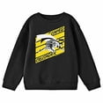 thumbnail image 3 of Batman Caped Crusader Line Art Youth Black Crew Neck Sweatshirt-Small, 3 of 5