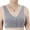 Gray, variant on Women's Front Button Bra Wireless Cotton Plus Size Lingerie, Front Closure Ribbed Bralette, Soft Breathable Sleep Underwear, Elderly Easy Wear Vest, Large Bust Daily Top