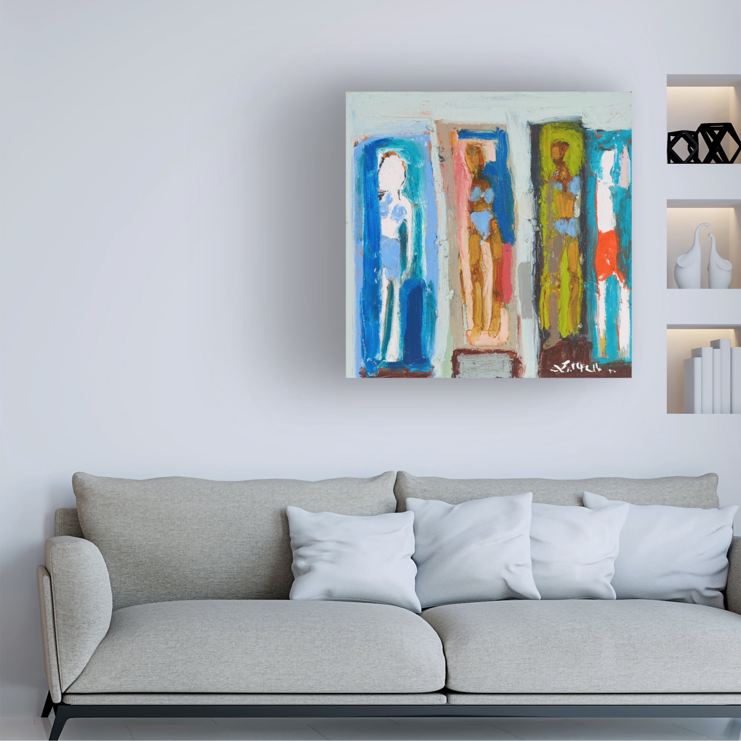 Trademark Fine Art Erin McGee Ferrell Beach Sunbathers X Canvas Wall Art