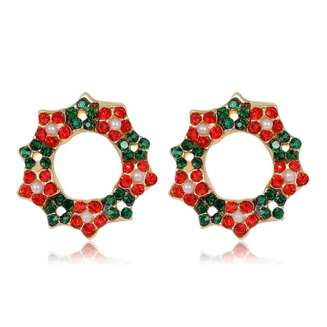 Xihbxyly Pendientes de Metal Estilo Navideño: Decora Una Navidad Diferente