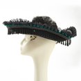 thumbnail image 4 of Slccxzc Fabric Tricorn Pirate Hat Lace Floral Decor Adult Headwear, 4 of 7