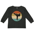 thumbnail image 3 of Inktastic Karate Martial Arts Silhouette Boys or Girls Long Sleeve Toddler T-Shirt, 3 of 5