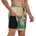 thumbnail image 3 of Goofa Colorful Plants And Insects Printed Men's Swim Trunks Board Shorts Quick Dry Mens Swimming Trunks with Compression Liner,Breathable Fit Hawaii Beach Shorts-3X-Large, 3 of 9