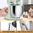 thumbnail image 3 of 5 Quart Mixing Bowl for KitchenAid Stand Mixers, Food-Grade Stainless Steel Bowl with Handle & Clasp, Compatible with Tilt-Head 4.5–5 Qt Models – Fits K45, K45SS, KSM75, KSM150, KSM95 (Silver, 5QT), 3 of 7
