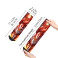thumbnail image 4 of Fuzoiu Red Leaf Flame Fox Print Adult Socks, Crew Moisture-wicking Socks, Unisex Cushion Crew Socks,Casual Sports Ankle Socks, 4 of 7