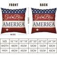 thumbnail image 3 of Fourth of July Independence Day Pillow Covers Vintage God Bless America Family Freedom Pillow Cases 20 x 20 Inch Patriotic Star Stripes 4th of July Cushion Case for Sofa Couch Set of 2, 3 of 6