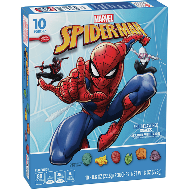 Spiderman Fruit Snacks, Gluten Free, 8 oz, 10 ct